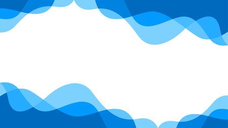 blue wave fluid ornament on white background vector stockのイラスト素材