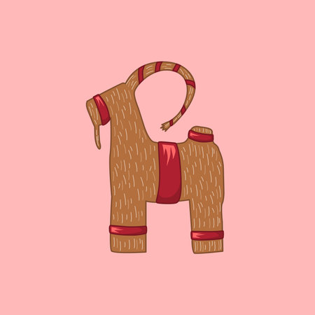 julbock yule goat illustration background vector stockのイラスト素材