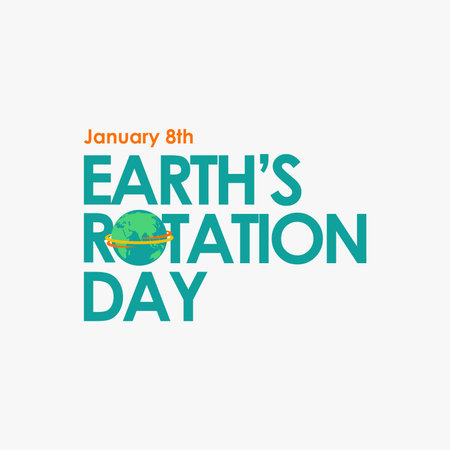 earth rotation day banner template on white background vector stockのイラスト素材