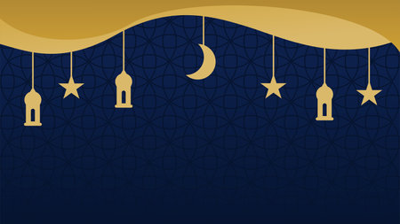islamic background with gold islam ornament vector stockのイラスト素材