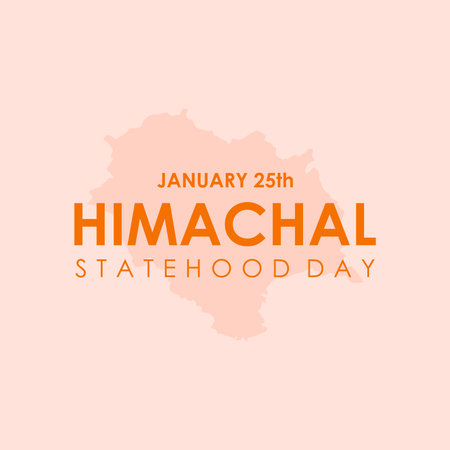 himachal statehood day poster template vector stockのイラスト素材