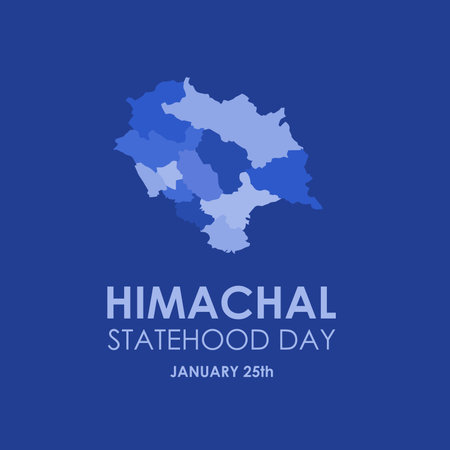 himachal statehood day banner template vector stockのイラスト素材