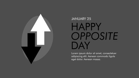 happy opposite day banner design vector stockのイラスト素材