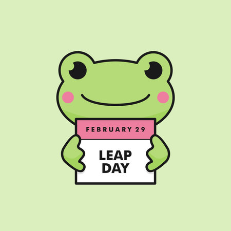 leap day 29 february for leap year banner template vector stockのイラスト素材
