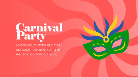 brazilian carnival party background with carnival mask vector stockのイラスト素材