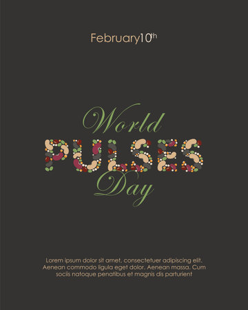 world pulses day poster template vector stockの写真素材