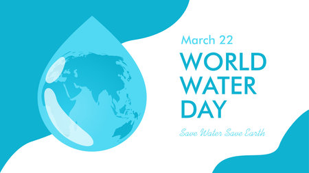 world water day banner template vector stockの写真素材