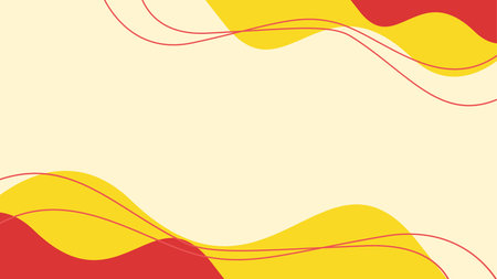 liquid red and yellow background with copy space vector stock