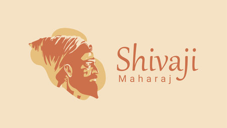 shivaji maharaj jayanti background indian holiday vector stockのイラスト素材