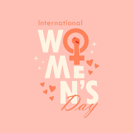 international womens day poster design vertical using woman symbol shape vector stockのイラスト素材