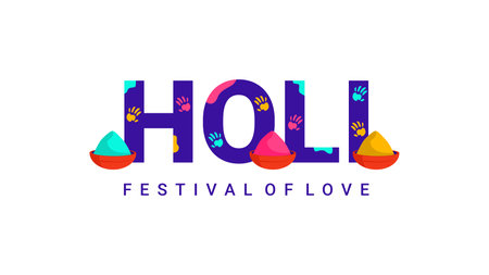 holi festival background template on white background vector stockのイラスト素材