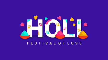 holi festival banner template indian holiday vector stockのイラスト素材
