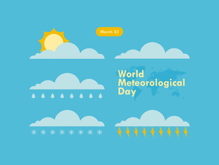 world meteorological day background template vector stockのイラスト素材