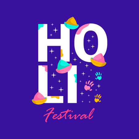 holi festival background template indian holiday banner vector stockのイラスト素材