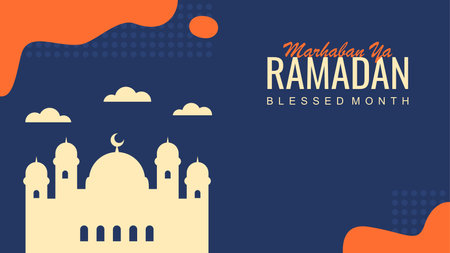 ramadan banner template islamic background vector stockのイラスト素材