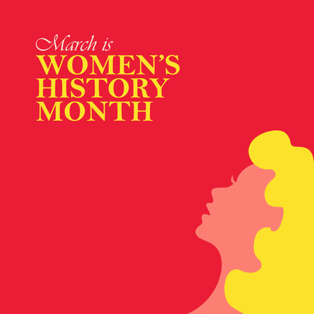 womens history month poster template vector stockのイラスト素材
