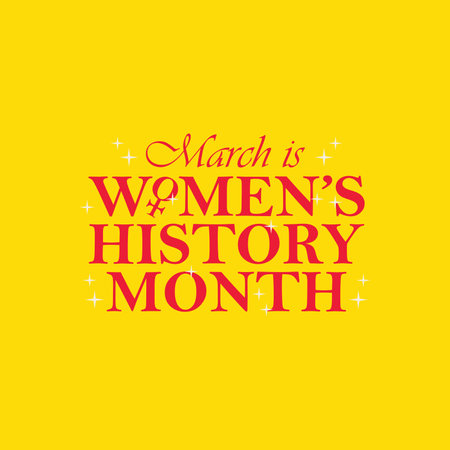 march is women history month text design vector stockのイラスト素材