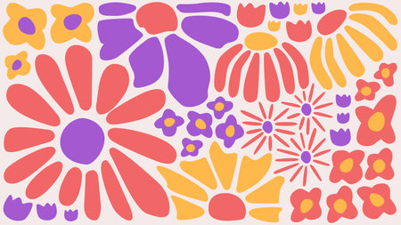 flower background with pastel color vector stockのイラスト素材