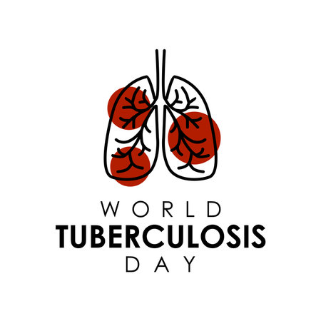 world tuberculosis day banner template flat design vector stockのイラスト素材