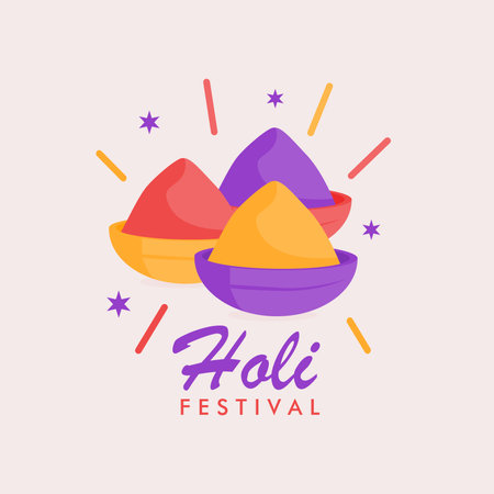 simple holi festival banner template vector stockのイラスト素材