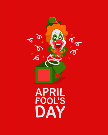 hand drawn april fools day social media feed design vector stockのイラスト素材