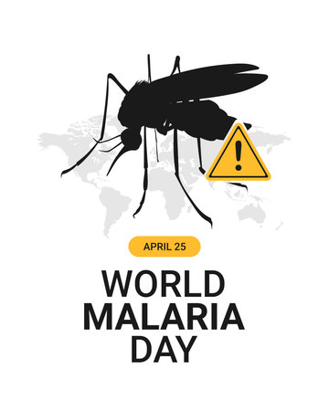 world malaria day social media post design vector stockのイラスト素材