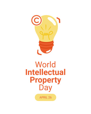 world intellectual property social media post template vector stockのイラスト素材