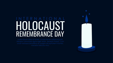 international holocaust day banner template vector stockのイラスト素材