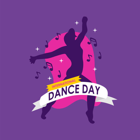 international dance day poster template vector stockのイラスト素材