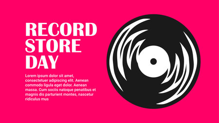 record store day banner template vector stockのイラスト素材