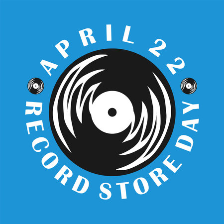 record store day poster template vector stockのイラスト素材