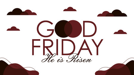 good friday text background template vector stockの写真素材