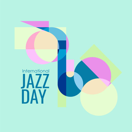 international jazz day poster template vector stockのイラスト素材