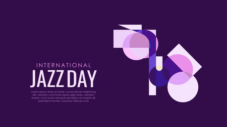 international jazz day banner template vector stockのイラスト素材