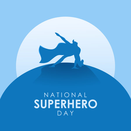 national superhero day background template vector stockのイラスト素材