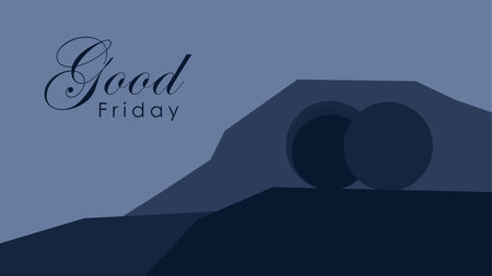 good friday banner template design vector stockのイラスト素材