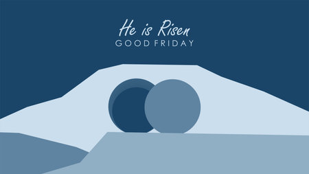good friday poster template design vector stockのイラスト素材