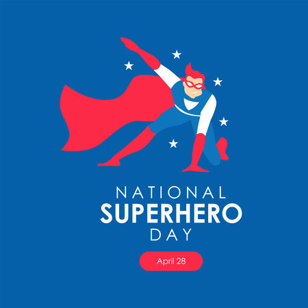 national superhero day poster template vector stockのイラスト素材