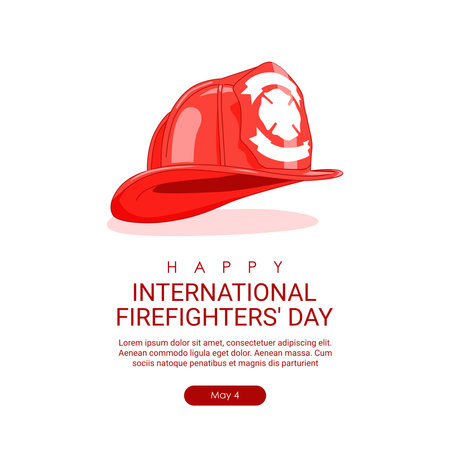 international firefighters day poster template vector stockのイラスト素材