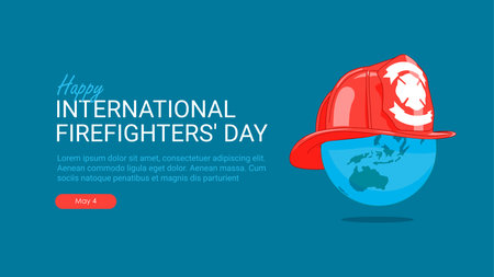 international firefighters day background template vector stockのイラスト素材