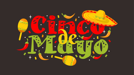 mexican cinco de mayo background vector stockのイラスト素材