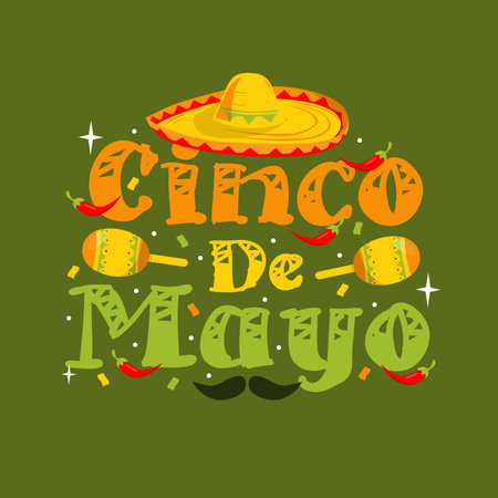 mexican cinco de mayo poster template vector stockのイラスト素材
