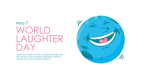 world laughter day banner template vector stockのイラスト素材