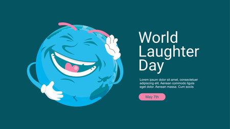 world laughter day background template vector stockのイラスト素材