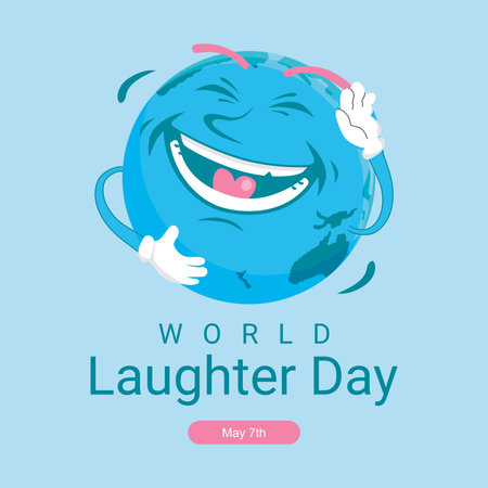 world laughter day poster template vector stockのイラスト素材