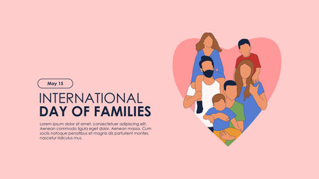 international day of families background concept vector stockのイラスト素材