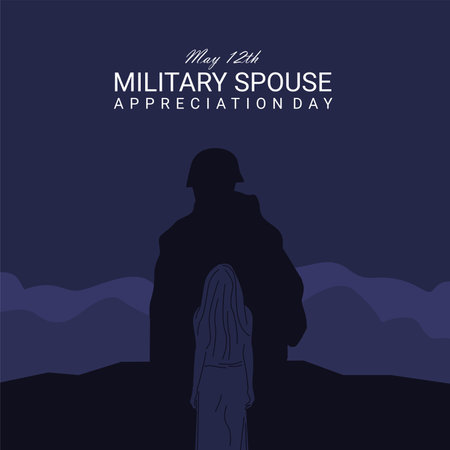 military spouse appreciation day poster template design vector stockのイラスト素材