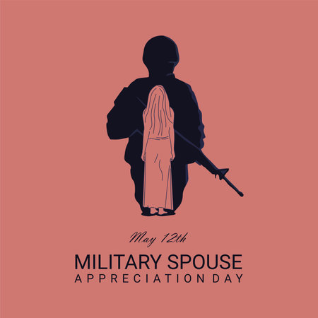 military spouse appreciation day background design vector stockのイラスト素材