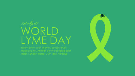 world lyme day background template vector stockのイラスト素材