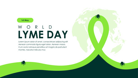 world lyme day banner template vector stockのイラスト素材